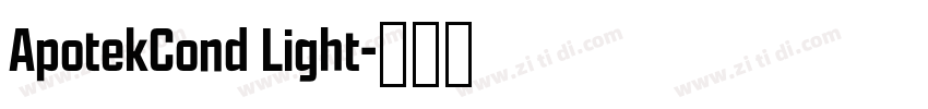 ApotekCond Light字体转换